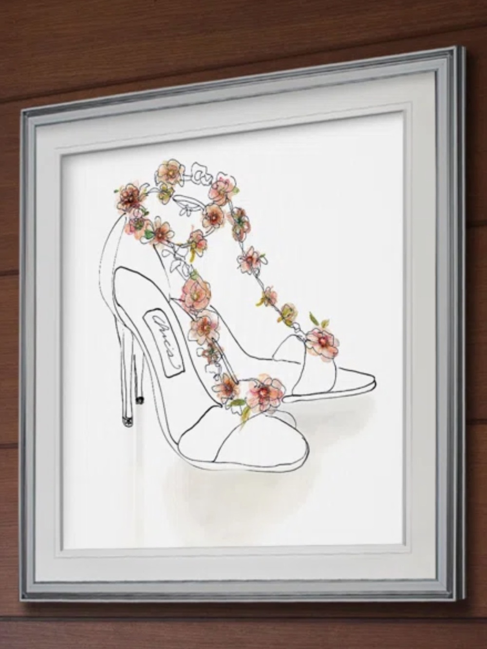 NWT Chic Flower Heels Painting